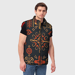 Мужской жилет Орнамент в славянском стиле, цвет: 3D-красный — фото 2