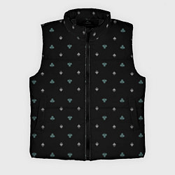 Мужской жилет Карточные масти на чёрном фоне, цвет: 3D-черный