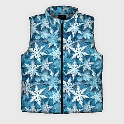 Мужской жилет New Years pattern with snowflakes