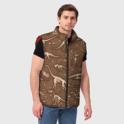 Мужской жилет Dinosaurs bones, цвет: 3D-красный — фото 2