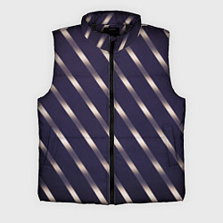 Мужской жилет Полосы фиолетовые переливающиеся, цвет: 3D-черный