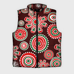 Мужской жилет Новогодний принт красный