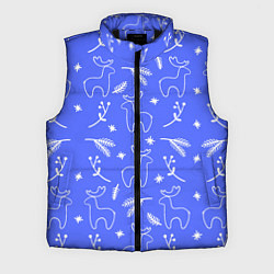 Мужской жилет Синий рождественский принт с оленями