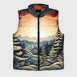 Мужской жилет Искрящиеся снежинки в вальсе волшебства, цвет: 3D-светло-серый