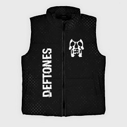 Мужской жилет Deftones glitch на темном фоне вертикально, цвет: 3D-черный