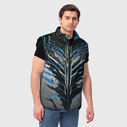 Мужской жилет Киберпанк доспех синий, цвет: 3D-черный — фото 2