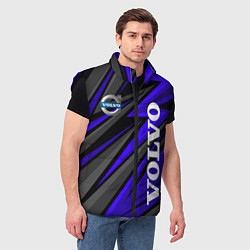 Мужской жилет Volvo - Синий спортивный, цвет: 3D-черный — фото 2