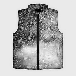 Мужской жилет Серый лёд и снежинки, цвет: 3D-светло-серый