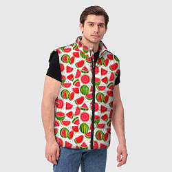 Мужской жилет Нарезанный арбуз, цвет: 3D-черный — фото 2