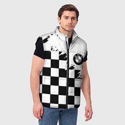 Мужской жилет BMW black geometry splash, цвет: 3D-черный — фото 2