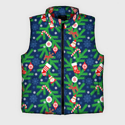 Мужской жилет Новогодние игрушки на ёлке