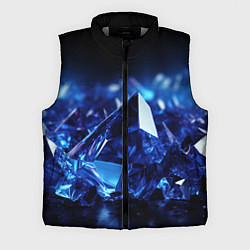 Мужской жилет Синие прозрачные алмазы