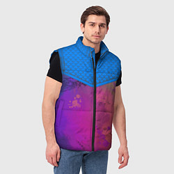 Мужской жилет Кляксы и цветной туман, цвет: 3D-черный — фото 2
