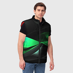Мужской жилет Трехмерность зеленой фигуры, цвет: 3D-красный — фото 2
