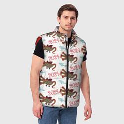 Мужской жилет Паттерн с русским драконом, цвет: 3D-красный — фото 2