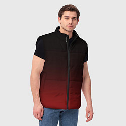 Мужской жилет Градиент от тёмного до тёмно красного, цвет: 3D-черный — фото 2