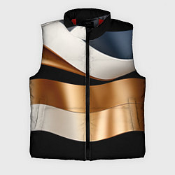 Мужской жилет Золотистые вставки абстракции, цвет: 3D-красный