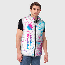 Мужской жилет Red Hot Chili Peppers neon gradient style по-верти, цвет: 3D-черный — фото 2