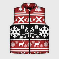 Мужской жилет Новогодний дракон и олени
