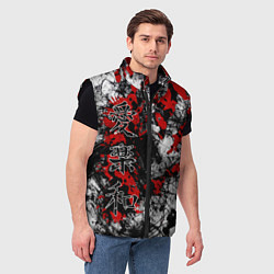 Мужской жилет Японский стиль иероглифы, цвет: 3D-черный — фото 2
