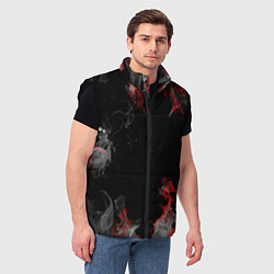 Мужской жилет Дым и текстуры, цвет: 3D-черный — фото 2