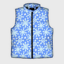 Мужской жилет Мультяшные снежинки, цвет: 3D-черный