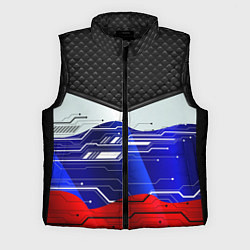 Мужской жилет Стёганные ромбы: русский хакер, цвет: 3D-черный