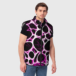 Мужской жилет Розовая морская волна, цвет: 3D-светло-серый — фото 2