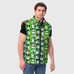 Мужской жилет Мишки панда мультяшные, цвет: 3D-красный — фото 2