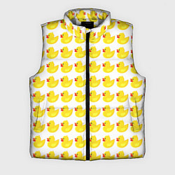 Мужской жилет Семейка желтых резиновых уточек, цвет: 3D-светло-серый