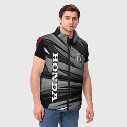 Мужской жилет Honda - монохромный спортивный, цвет: 3D-красный — фото 2