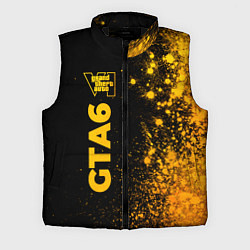 Мужской жилет GTA6 - gold gradient по-вертикали, цвет: 3D-черный