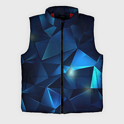 Мужской жилет Синяя геометрическая абстракция, цвет: 3D-красный