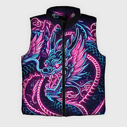 Мужской жилет Neon Japanese dragon - irezumi