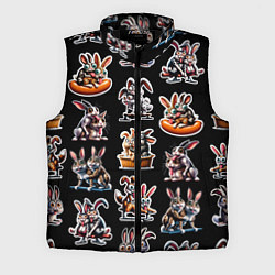 Мужской жилет Кролики - Камасутра позы, цвет: 3D-черный