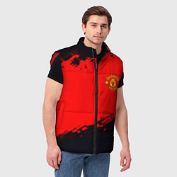 Мужской жилет Manchester United colors sport, цвет: 3D-красный — фото 2
