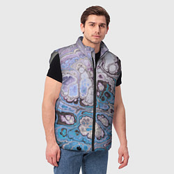 Мужской жилет Абстрактный узор, цвет: 3D-светло-серый — фото 2