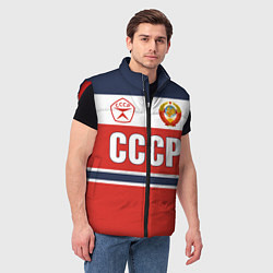 Мужской жилет Союз Советских Социалистических Республик - СССР, цвет: 3D-красный — фото 2