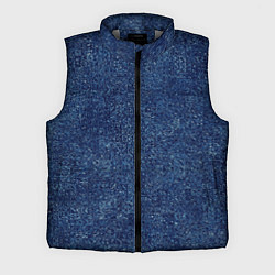 Мужской жилет Текстура тёмно-синий мелкие квадраты