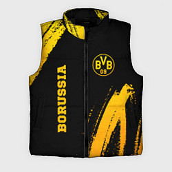 Мужской жилет Borussia - gold gradient вертикально, цвет: 3D-черный