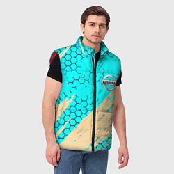 Мужской жилет Nissan текстура краски, цвет: 3D-красный — фото 2