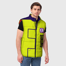 Мужской жилет Fortnite logo yellow game, цвет: 3D-красный — фото 2
