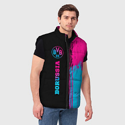 Мужской жилет Borussia - neon gradient по-вертикали, цвет: 3D-черный — фото 2