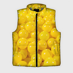 Мужской жилет Желтые шарики, цвет: 3D-светло-серый