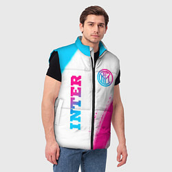 Мужской жилет Inter neon gradient style вертикально, цвет: 3D-черный — фото 2