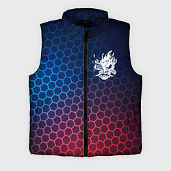 Мужской жилет Cyberpunk 2077 неоновые соты, цвет: 3D-черный