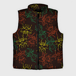 Мужской жилет Разноцветные жуки носороги, цвет: 3D-черный