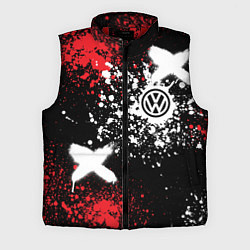 Мужской жилет Фольксваген на фоне граффити и брызг красок, цвет: 3D-красный