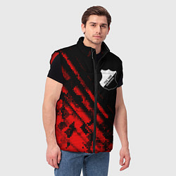 Мужской жилет Hoffenheim sport grunge, цвет: 3D-красный — фото 2