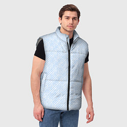 Мужской жилет Паттерн бело-голубой, цвет: 3D-светло-серый — фото 2